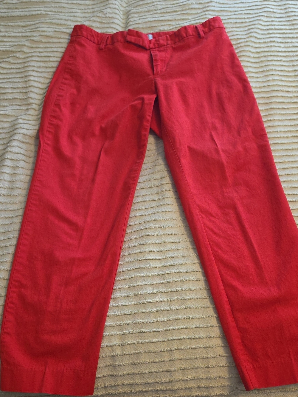 GAP Cropped Red Straight-Leg Pants